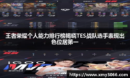 王者荣耀个人能力排行榜揭晓TES战队选手表现出色位居第一