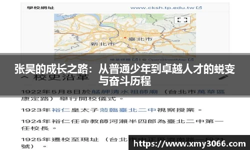 张昊的成长之路：从普通少年到卓越人才的蜕变与奋斗历程